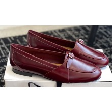 Cotemp Calfskin Leather Loafers Burgundy with Buckle 2024