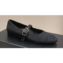 Chanel Cotton & Silk Mary Janes G45503 Black 2024