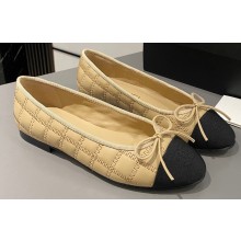 Chanel Lambskin, Embroidery & Grosgrain Ballet flats G45591 Black/Beige 2024