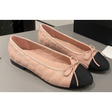 Chanel Lambskin, Embroidery & Grosgrain Ballet flats G45591 Black/Nude Pink 2024