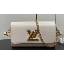 Louis Vuitton Epi grained cowhide leather Twist West Bag M24550 Quartz White 2024