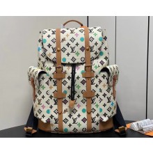 Louis Vuitton Monogram Craggy Canvas Christopher MM Bag M25240 Vanilla 2024