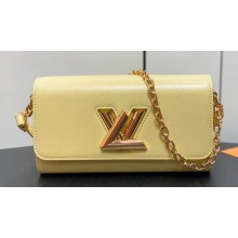 Louis Vuitton Epi grained cowhide leather Twist West Bag M24548 Banana Yellow 2024