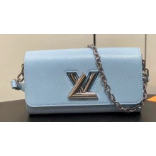 Louis Vuitton Epi grained cowhide leather Twist West Bag M24566 Candy Blue 2024