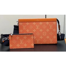 Louis Vuitton Taiga leather and Monogram canvas Gaston Wearable Wallet Bag Orange 2024