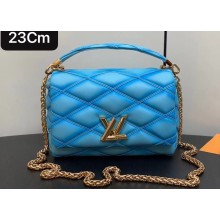 Louis Vuitton Lamb leather GO-14 MM Bag M24185 Lagoon Turquoise 2024
