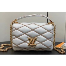 Louis Vuitton Lamb leather GO-14 MM Bag M25060 Crème Beige / Chestnut Brown 2024