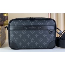 Louis Vuitton Taiga leather and Monogram canvas Alpha Messenger Bag M46955 Black 2024