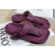 Loewe Ease toe post Women/Men sandals in goatskin Purple 2024