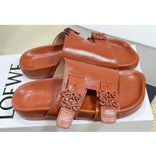 Loewe Ease Women/Men slides in goatskin Tan 2024