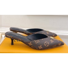 Louis Vuitton Heel 4cm Monogram Canvas Stellar Mules 2024
