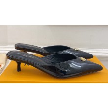 Louis Vuitton Heel 4cm Patent calf leather Stellar Mules Black 2024