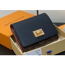 Louis Vuitton Calf leather and Monogram canvas Victorine On My Side Wallet M82640 Black 2024