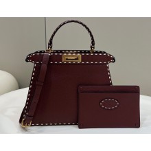 Fendi Peekaboo ISeeU Medium Bag Coffee Selleria with topstitches 2024