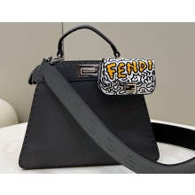 Fendi Peekaboo ISeeU Small Bag Dark Gray Selleria with topstitches 2024