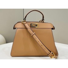 Fendi Peekaboo ISeeU Small Bag in nappa Leather Beige 2024