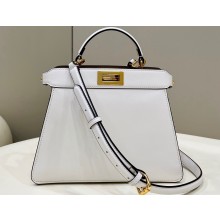 Fendi Peekaboo ISeeU Small Bag in nappa Leather White 2024
