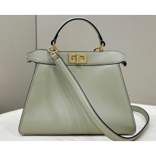 Fendi Peekaboo ISeeU Small Bag in nappa Leather Pale Green 2024