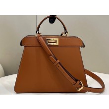 Fendi Peekaboo ISeeU Small Bag in nappa Leather Brown 2024