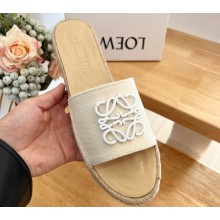 Loewe anagram Canvas Espadrilles Slides Beige 2024