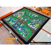 Hermes scarf 90x90cm in silk twill Top Quality 98 2024