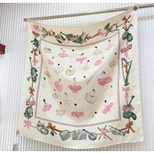 Hermes scarf 90x90cm in silk twill Top Quality 100 2024