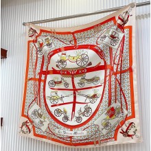 Hermes scarf 90x90cm in silk twill Top Quality 124 2024