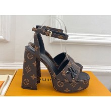 Louis Vuitton Heel 12cm Platform 3.5 Shake Sandals Monogram Canvas 2024