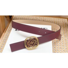 Loewe Width 2.8cm Reversible Anagram Ellipse belt in smooth calfskin 06