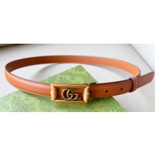 Gucci Width 2cm Belt with Double G buckle and bamboo ‎768464 02 2024