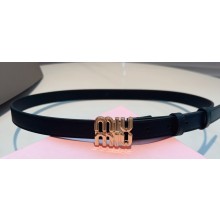 Miu Miu Width 2cm Leather Belt 5CC559 Black