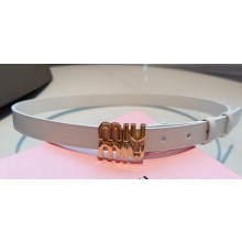 Miu Miu Width 2cm Leather Belt 5CC559 White