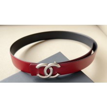 Chanel Width 3cm Reversible calfskin belt Red 2024