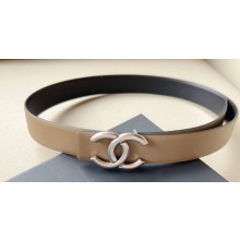 Chanel Width 3cm Reversible calfskin belt Camel 2024