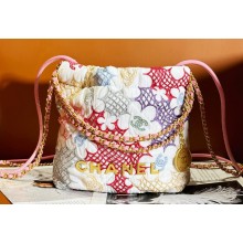Chanel Lace Patchwork & Gold-Tone Metal CHANEL 22 Mini Handbag AS3980 Multicolor 2024