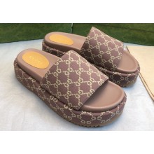 Gucci GG platform slide sandals 23 2024 