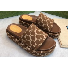 Gucci GG platform slide sandals 22 2024 