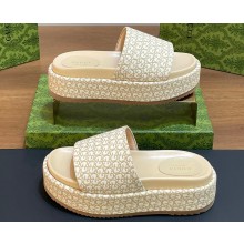 Gucci GG platform slide sandals 10 2024 