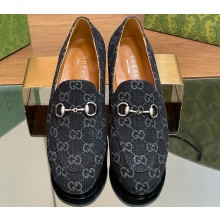 Gucci Women's Jordaan GG loafer in GG Denim Black 2024