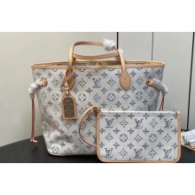 Louis Vuitton Monogram jacquard fabric Neverfull MM Bag M24905 Multicolor Beige 2024