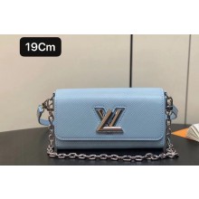 Louis Vuitton Epi leather Twist West Pochette Bag M83478 Ice Blue 2024