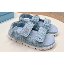 Prada Crochet sandals 1X440N Blue 2024