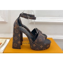 Louis Vuitton Heel 12cm Platform 3.5 Sandals Monogram Canvas 2024