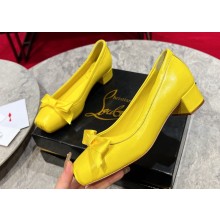Christian Louboutin Heel 3cm Nappa leather Mamaflirt Ballerinas Yellow 2024