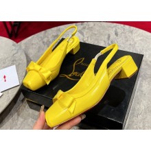 Christian Louboutin Heel 3cm Nappa leather Mamaflirt Sling Ballerinas Yellow 2024