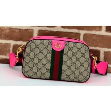 Gucci Web Ophidia GG small crossbody bag 752591 Beige/Fuchsia 2024
