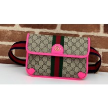 Gucci Web Ophidia GG small belt Bag 752597 Beige/Fuchsia 2024
