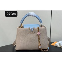 Louis Vuitton Lovelock chain Taurillon leather Capucines BB Bag M23950 Creamy 2024