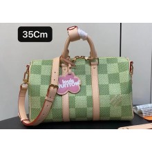 Louis Vuitton Damier Golf coated canvas Keepall Bandoulière 35 Bag N40671 Green 2024