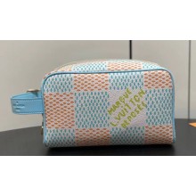 Louis Vuitton Damier canvas Locker Dopp Kit Bag Pistachio Green 2024